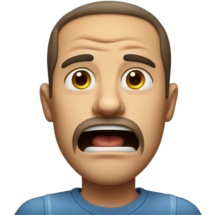 Scared man  emoji