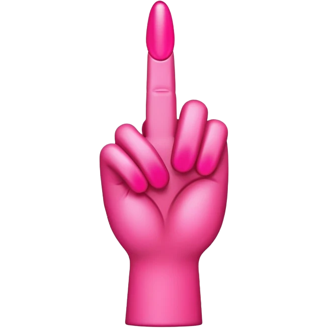 hot pink middle finger emoji