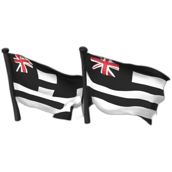 drapeau bretagne noir et blanchermine emoji