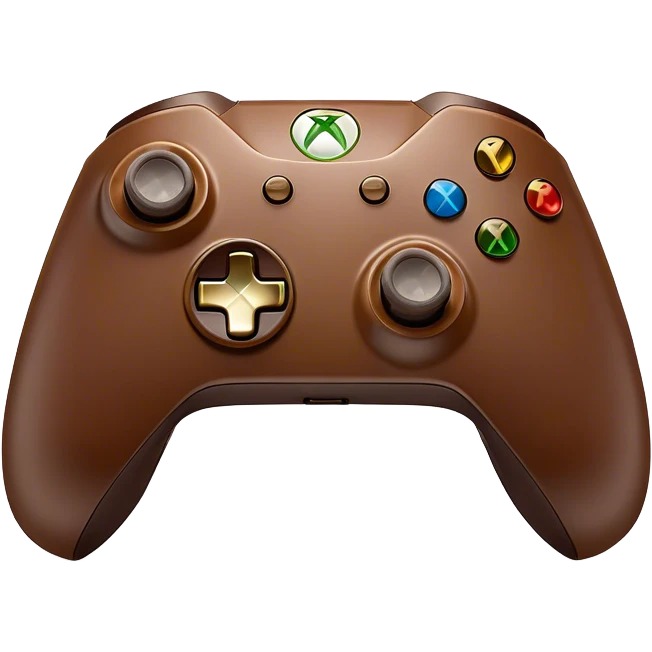 Clash of Clans aesthetic: Cinematic Playful Xbox Controller (Original Duke) Portrait Emoji, rendered in a 3D vector-style similar to standard emojis with minimal shading and bold, simplified shapes. A compact, distinct form with signature details, softly glowing with a modern gaming energy charm. Simplified yet unmistakably iconic, highly detailed and consistent, glowing with a soft radiance and high shine. Stylized with a touch of next-gen innovation and a soft glowing outline, capturing the essence of a beloved gaming relic with a friendly, playful manner! emoji
