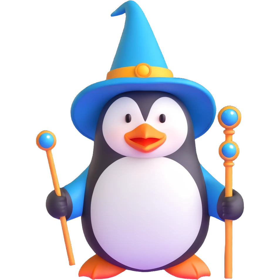 penguin wizard emoji