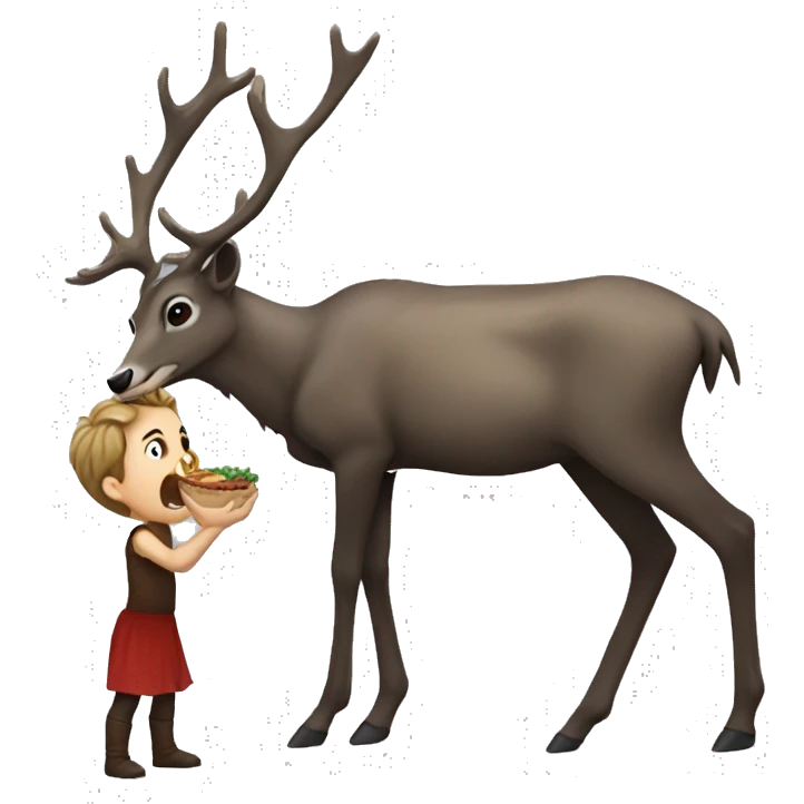 alastor eating a deer emoji