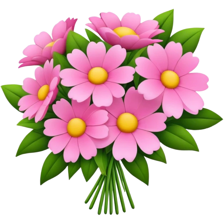 Pink flowers bouquet  emoji
