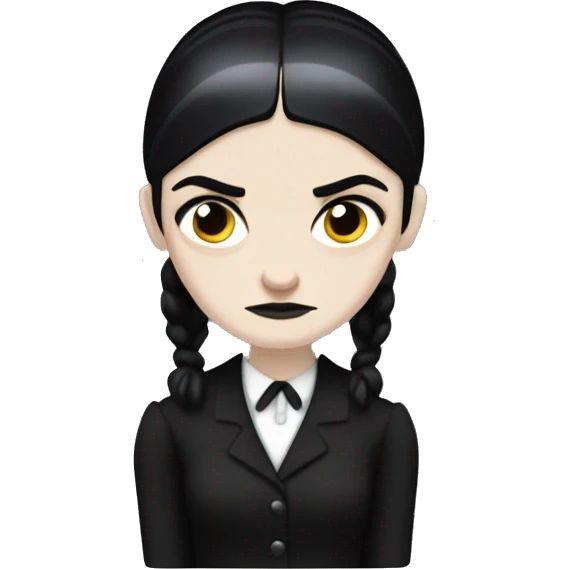 grumpy wednesday addams emoji