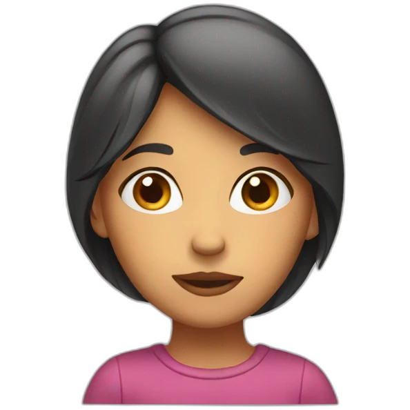 Girl thinking emoji