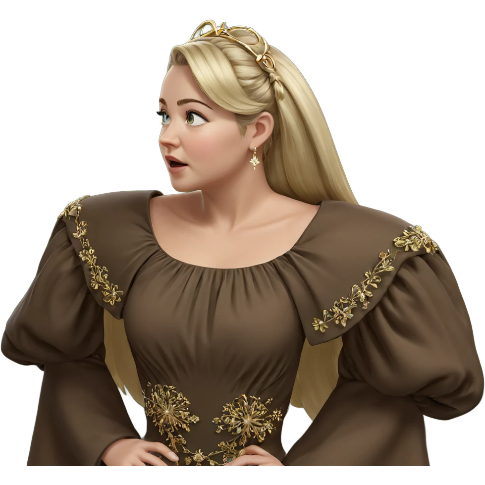 blonde girl in elegant dress emoji