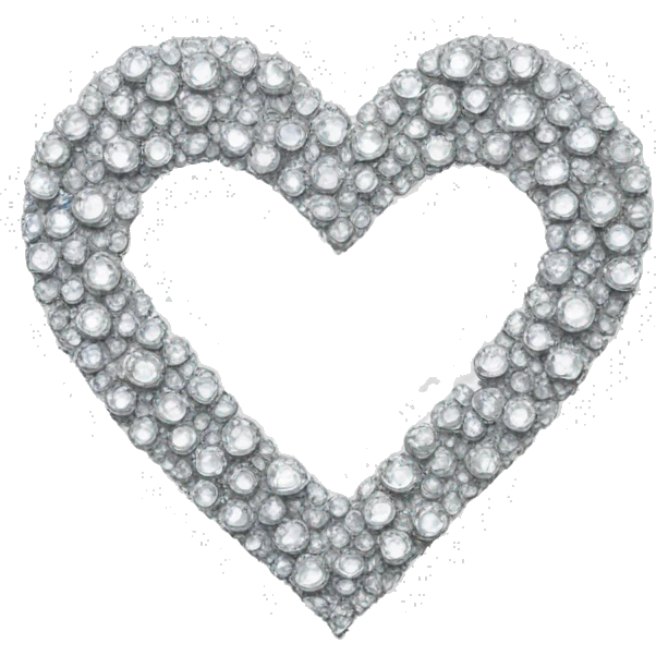 Heart made of white diamonds   emoji