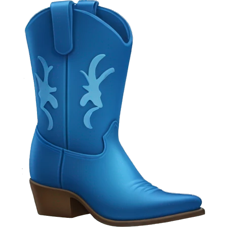 blue cowboy boot emoji