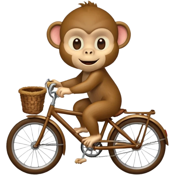 monkey riding a bicycle emoji