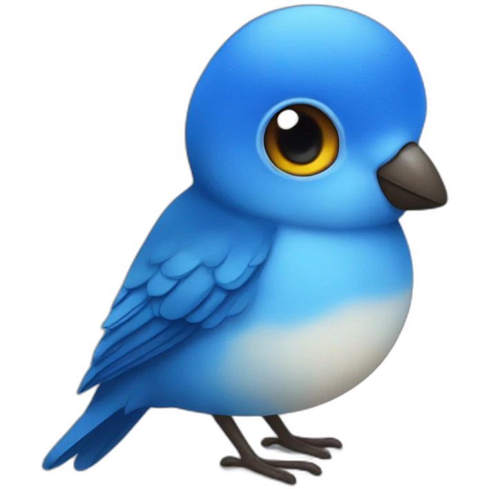 Blue cheek emoji