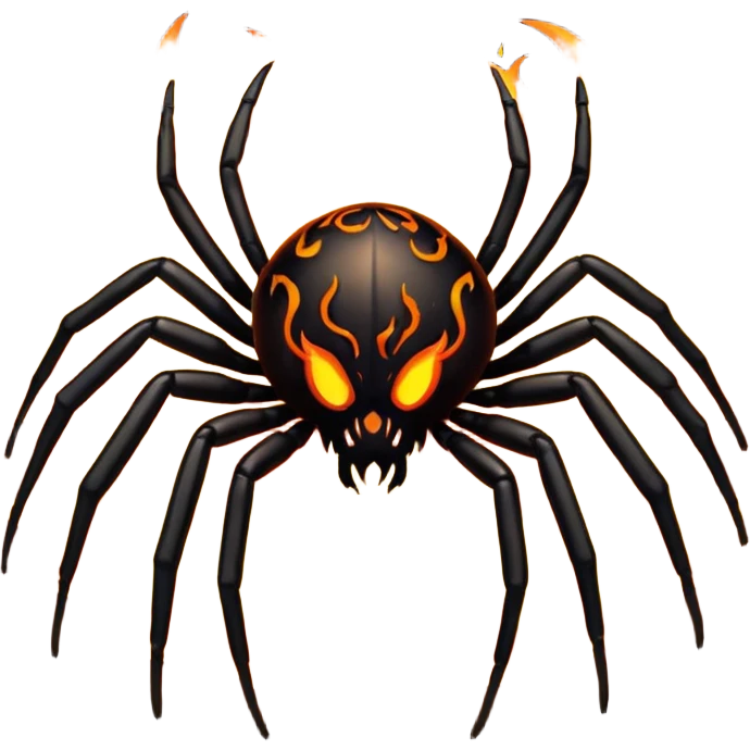 Burning spider emoji