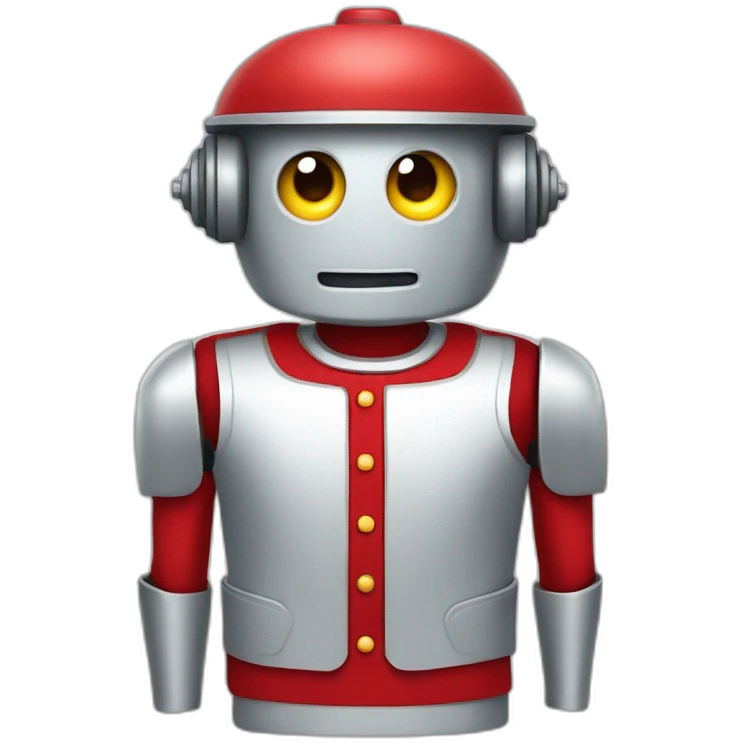 robot bellboy red uniform emoji