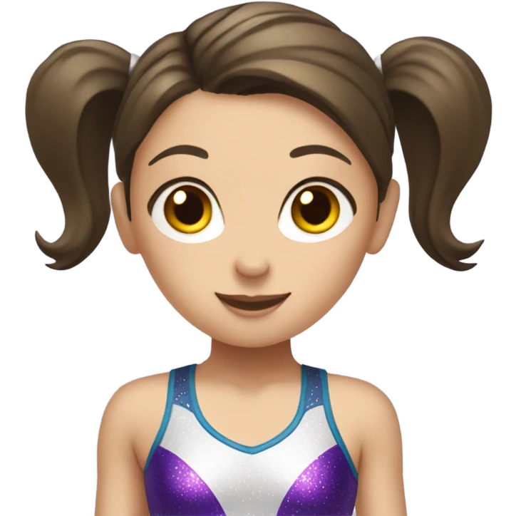 Brunette Gymnast on beam emoji