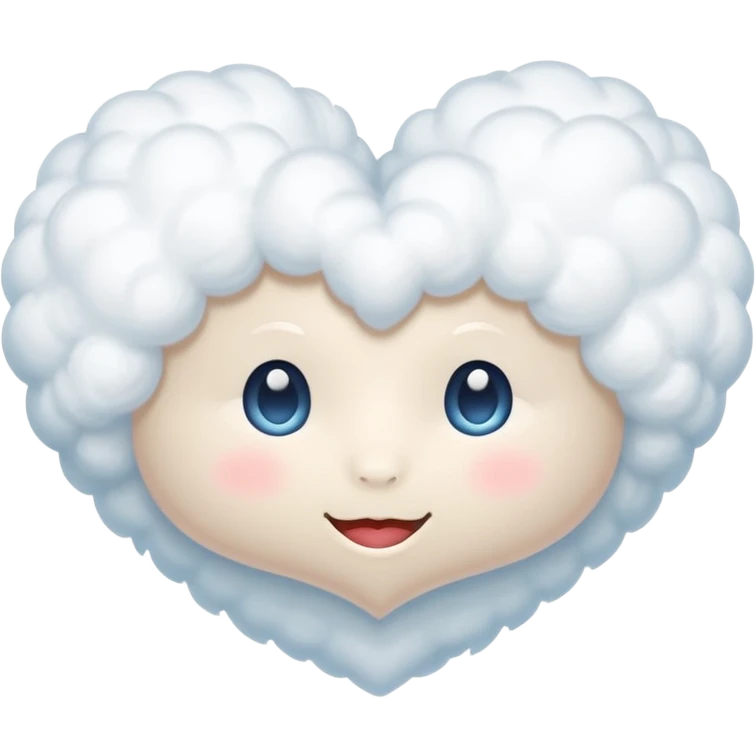 white heart with a cloud emoji