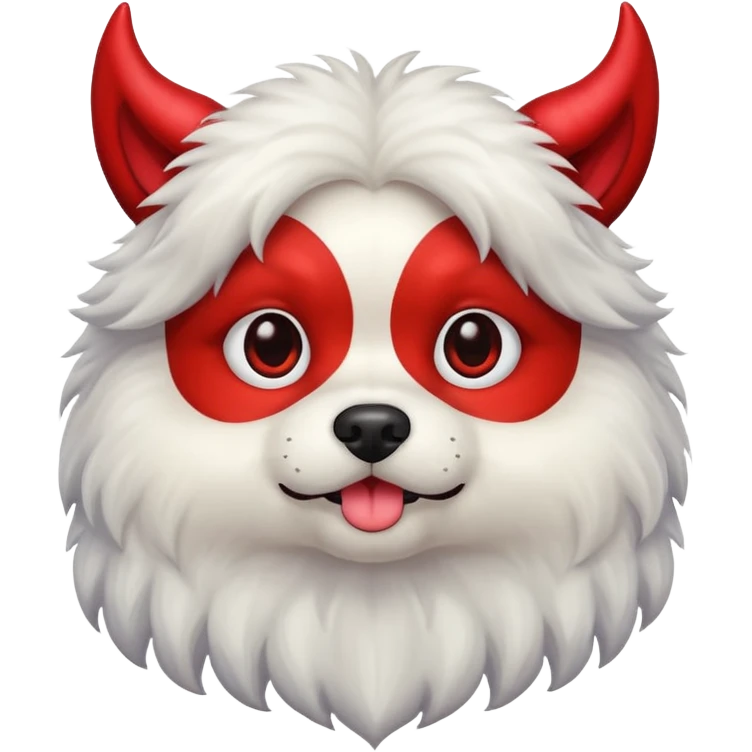 devil cute fluffy dog emoji
