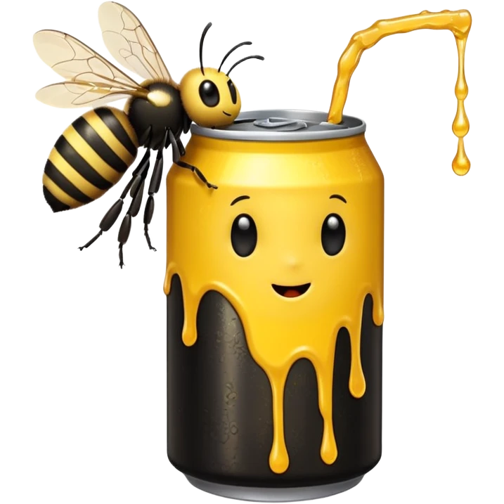 bee drinkig soda emoji