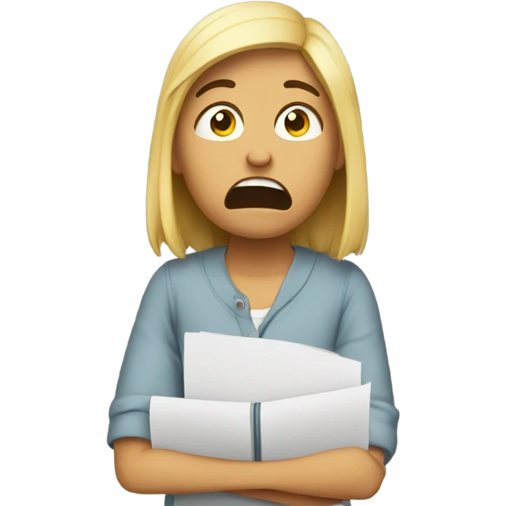 Me stressed out about school  emoji