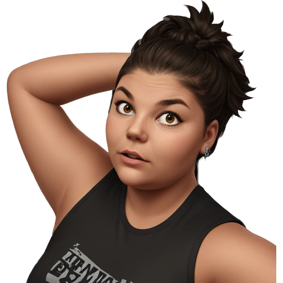 girl with tattoo in locker emoji