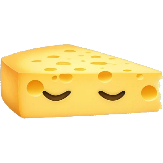 sleeping emoji as cheese emoji