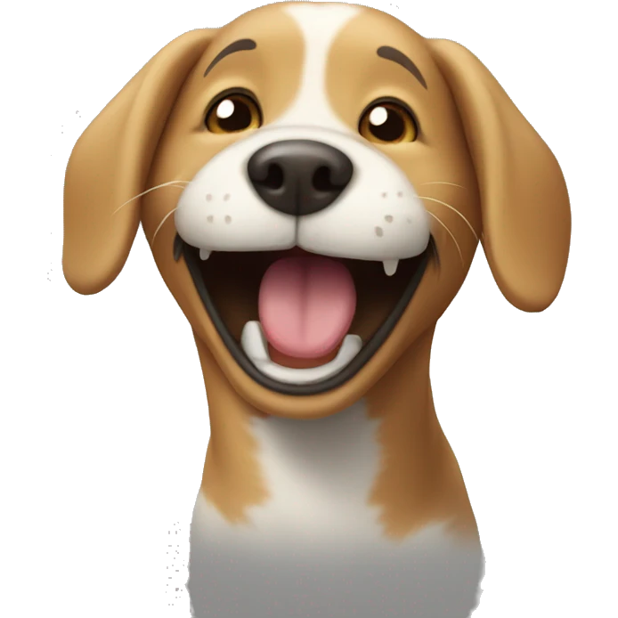 Dog laughing  emoji
