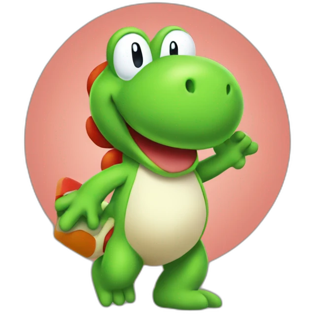 yoshi holding a start sign emoji