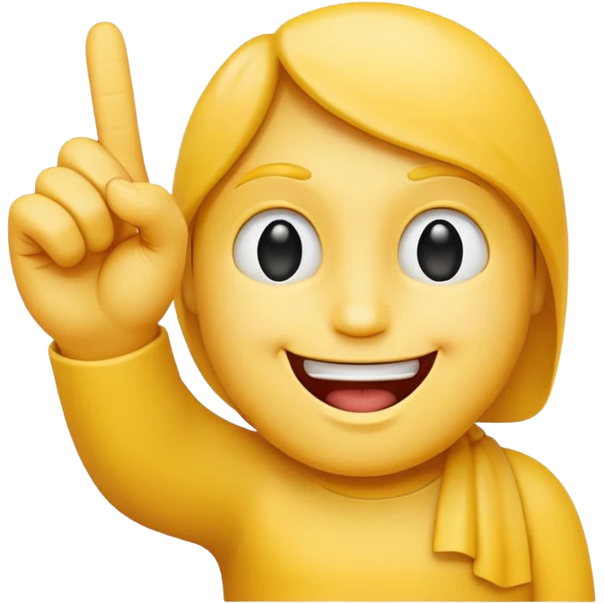 A happy face holding out a middle finger emoji