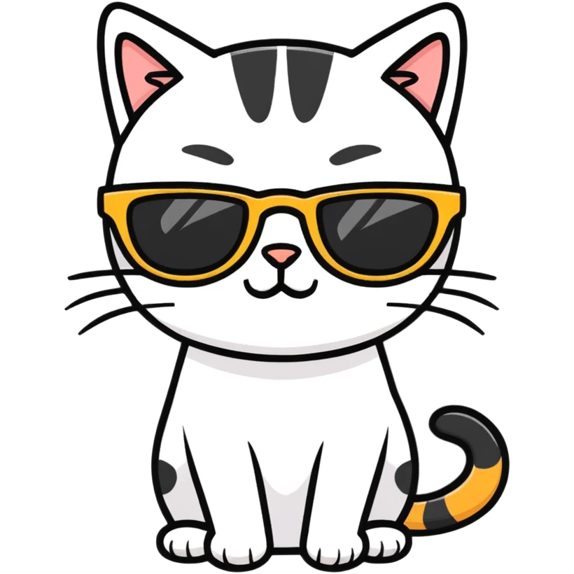 Cat with sunglasses emoji