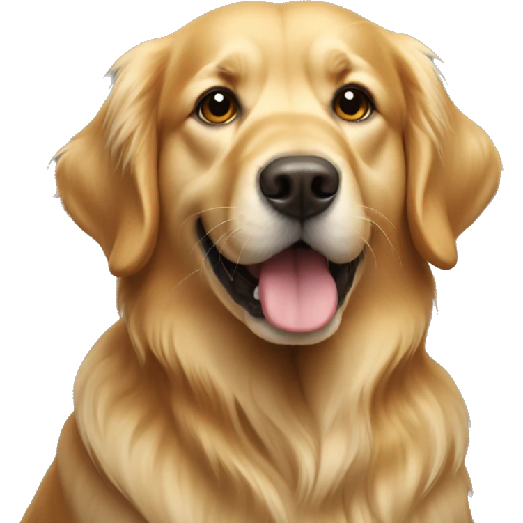 Golden retriever dog emoji