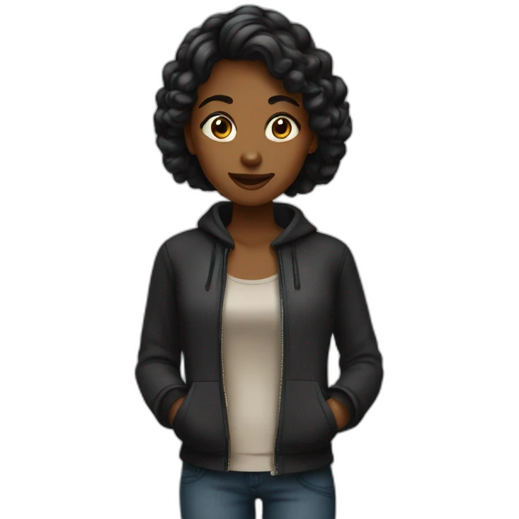 fille noir emoji