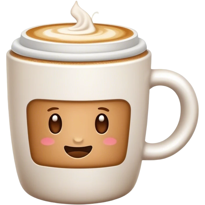 Coffee white cup take away no lid emoji