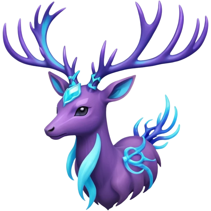 Pokemon legendary cian and purple  xerneas emoji