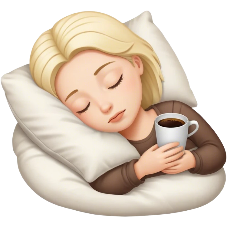 Sleep face with coffee  emoji