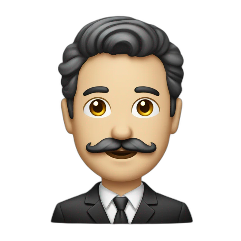 empresario con bigote emoji