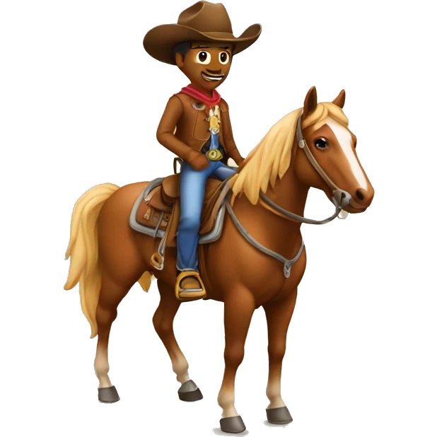 Cowboy on horse emoji