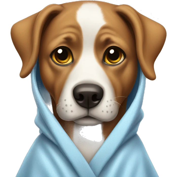 Dog wearing a robe  emoji