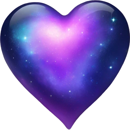 sparkly indigo-lilac-gradient iridescent nebula heart emoji
