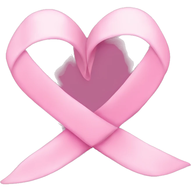pink breast cancer ribbon emoji