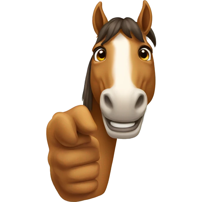horse giving a thumbs up emoji