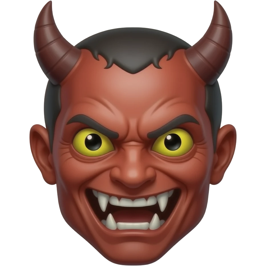 Insane demon face emoji