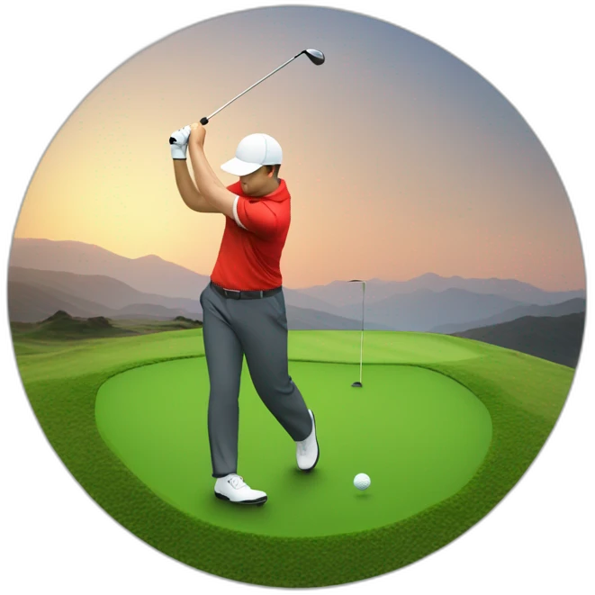 Welsh person golfin emoji