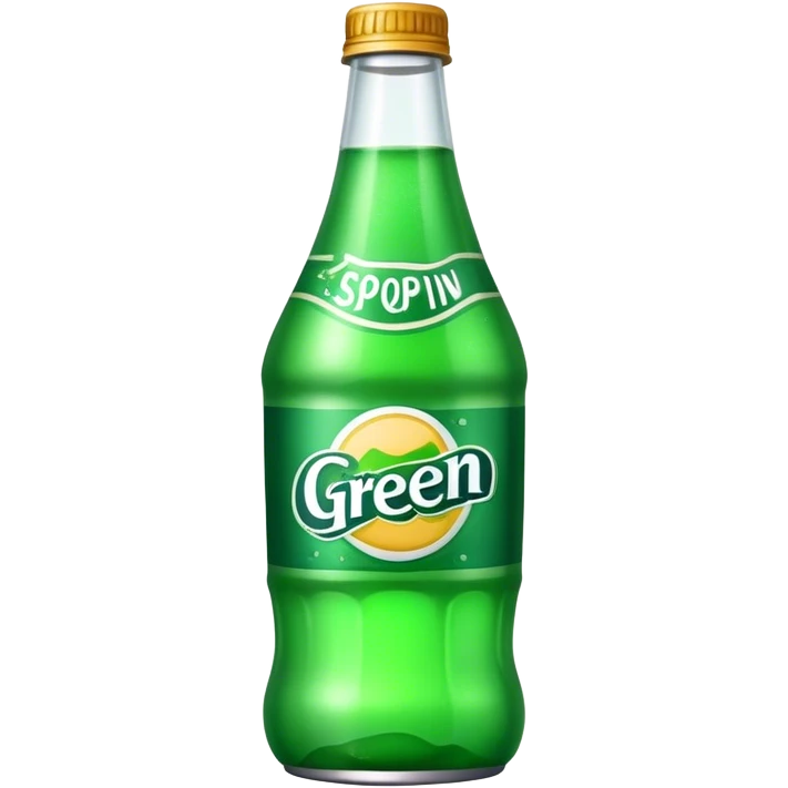 green soda, fat bottle, brand emoji