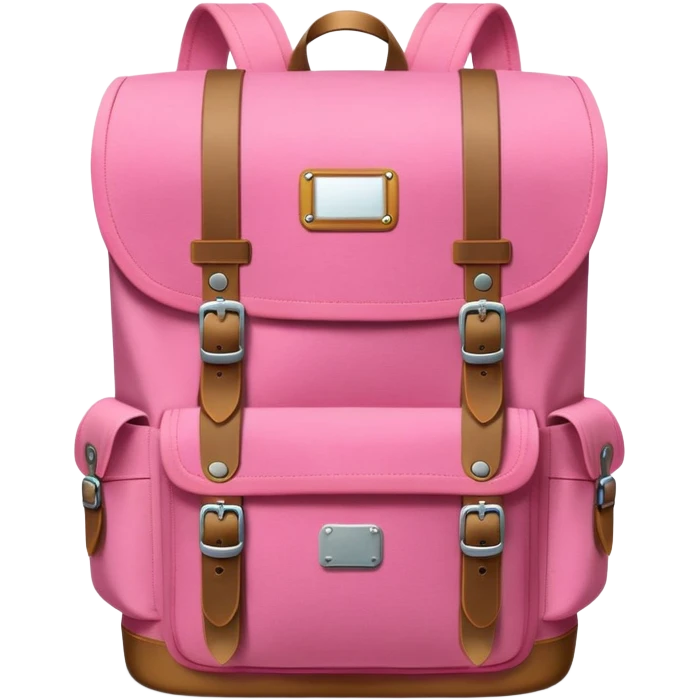 big pink explorer backpack emoji
