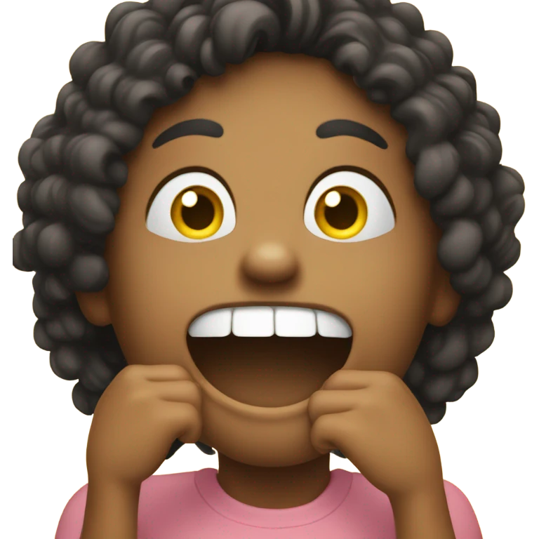 Someone covering their mouth with one hand laughing  emoji