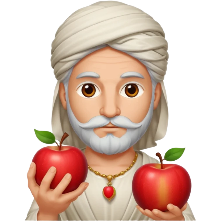 persian god with an apple emoji