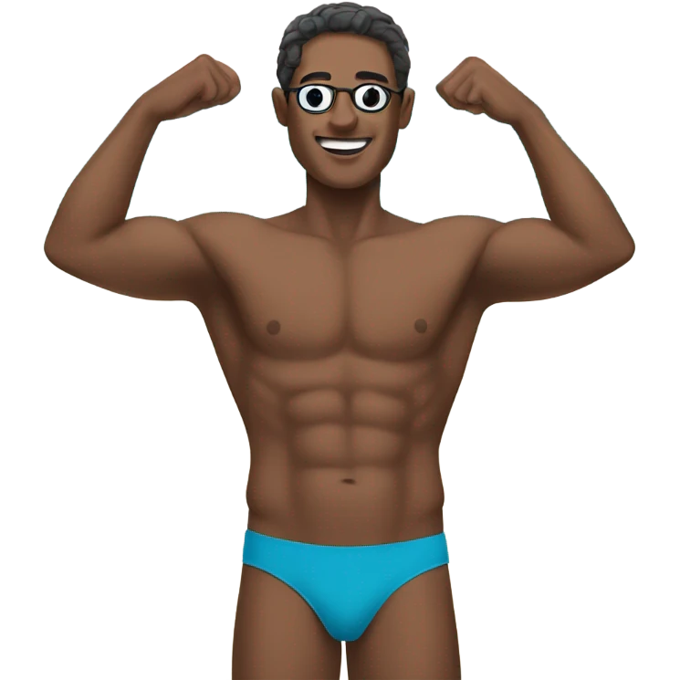 man wearing speedo emoji