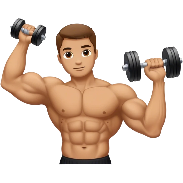 bicep side view holding a dumbbell emoji