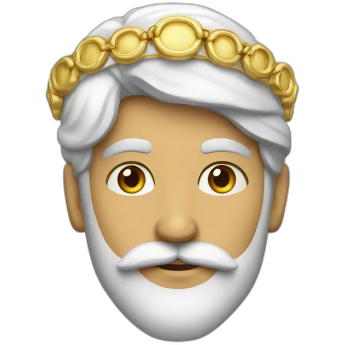 Persian man with gold necklace and moustache emoji