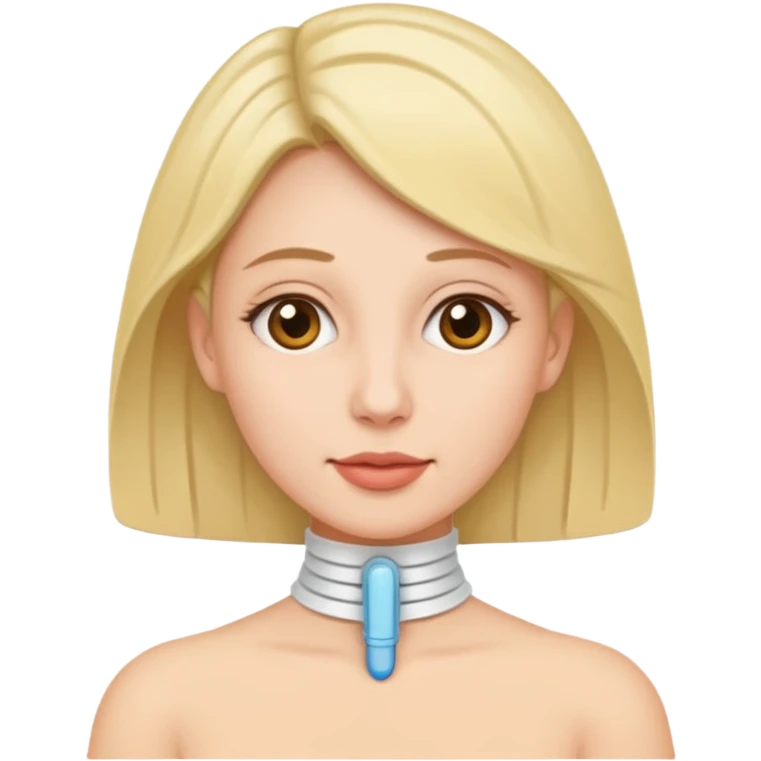 a woman wearing a tracheostoma emoji