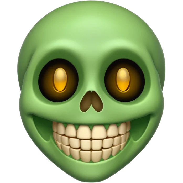 an emoji of a green skeleton emoji