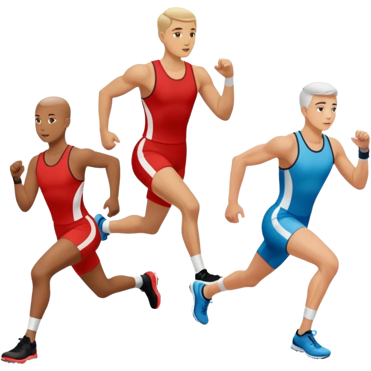des athletes handicapé avec des protheses de jambes qui font du handisport emoji